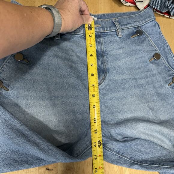 Ann Taylor Loft Jeans The Wide Leg Sz 6 Cropped High Rise Fishermancore Hippie - Picture 12 of 12